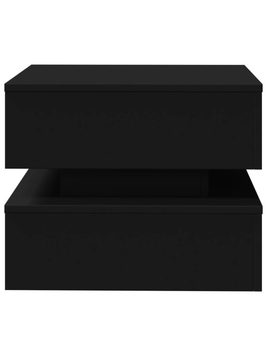 Konferenční stolek s LED osvětlením černý 50 x 50 x 40 cm