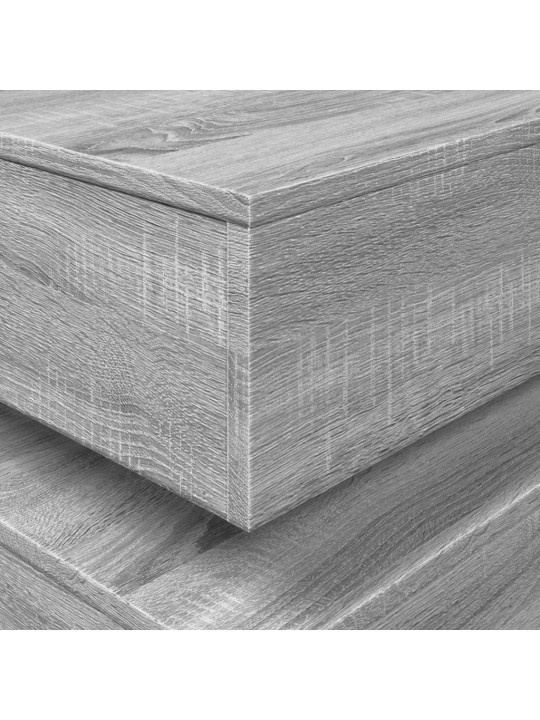 Konferenční stolek s led osvětlením šedý sonoma 50 x 50 x 40 cm