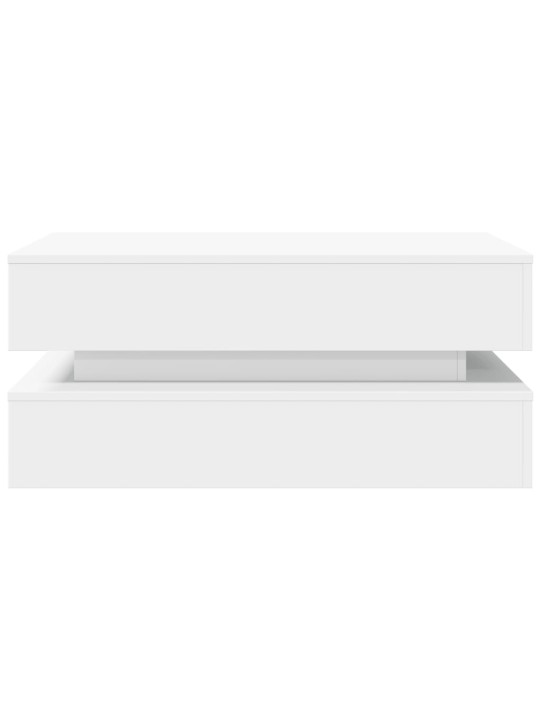 Konferenční stolek s LED osvětlením bílý 90 x 50 x 40 cm