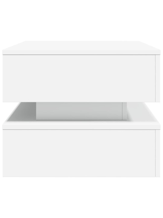 Konferenční stolek s LED osvětlením bílý 90 x 50 x 40 cm