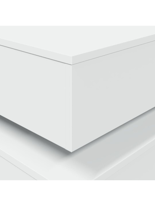 Konferenční stolek s LED osvětlením bílý 90 x 50 x 40 cm