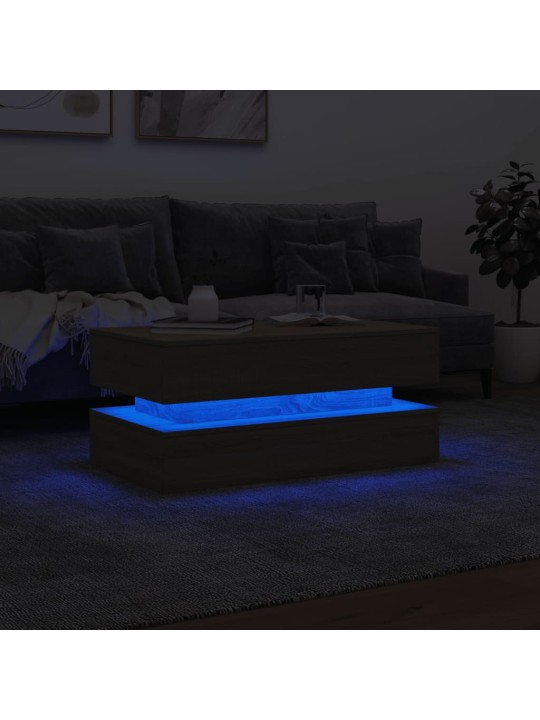 Konferenční stolek s LED osvětlením dub sonoma 90 x 50 x 40 cm