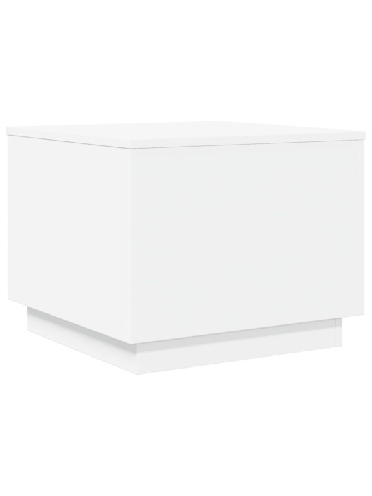 Konferenční stolek s LED osvětlením bílý 50 x 50 x 40 cm