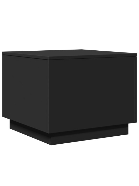 Konferenční stolek s LED osvětlením černý 50 x 50 x 40 cm