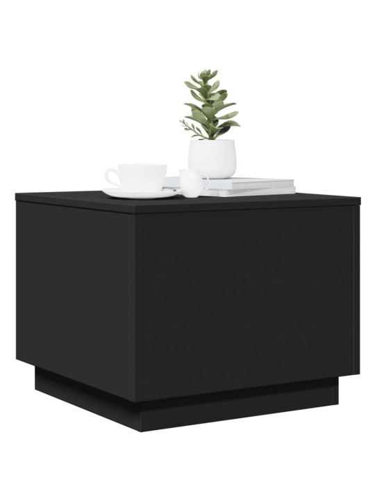 Konferenční stolek s LED osvětlením černý 50 x 50 x 40 cm