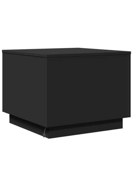 Konferenční stolek s LED osvětlením černý 50 x 50 x 40 cm