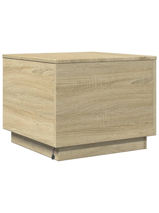 Konferenční stolek s LED osvětlením dub sonoma 50 x 50 x 40 cm
