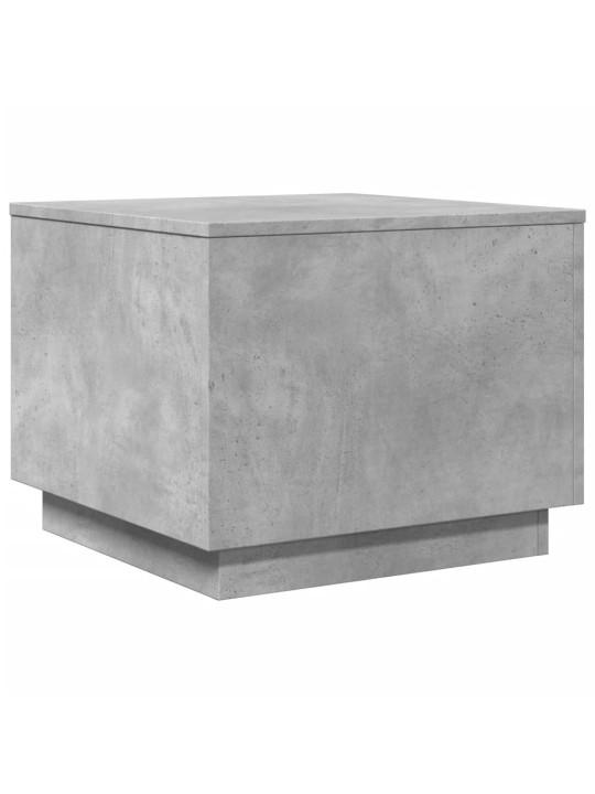 Konferenční stolek s LED osvětlením betonově šedý 50x50x40 cm