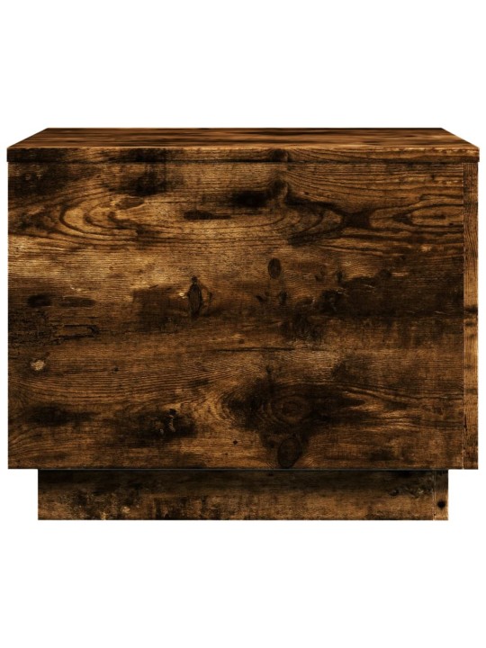 Konferenční stolek s LED osvětlením kouřový dub 50 x 50 x 40 cm