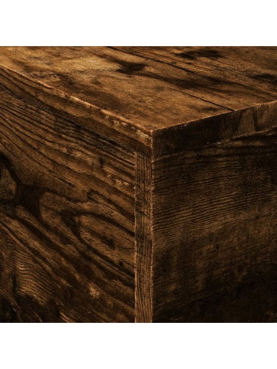 Konferenční stolek s LED osvětlením kouřový dub 50 x 50 x 40 cm