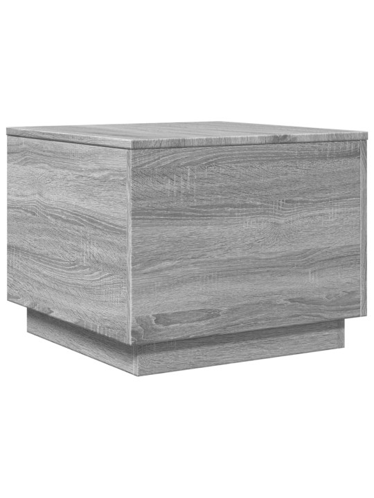 Konferenční stolek s LED osvětlením šedý sonoma 50 x 50 x 40 cm