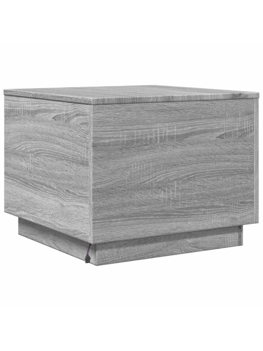 Konferenční stolek s LED osvětlením šedý sonoma 50 x 50 x 40 cm