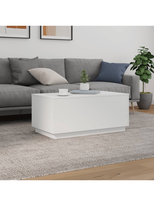 Konferenční stolek s LED osvětlením bílý 90 x 50 x 40 cm