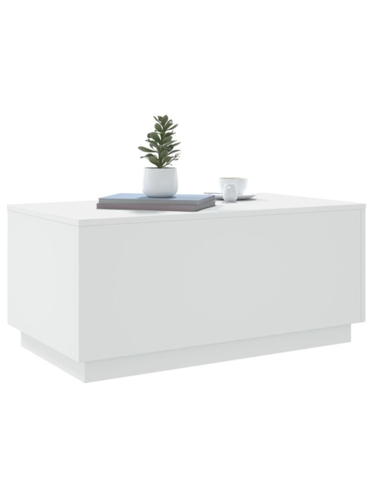 Konferenční stolek s LED osvětlením bílý 90 x 50 x 40 cm