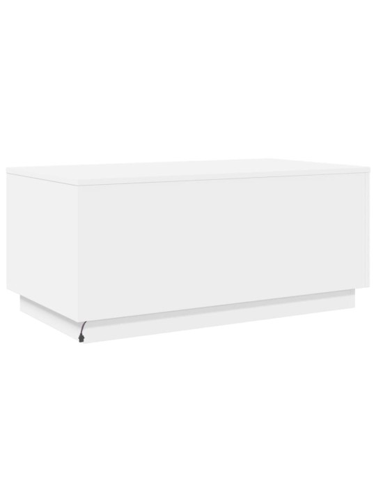 Konferenční stolek s LED osvětlením bílý 90 x 50 x 40 cm