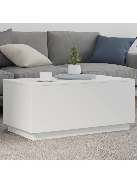 Konferenční stolek s LED osvětlením bílý 90 x 50 x 40 cm