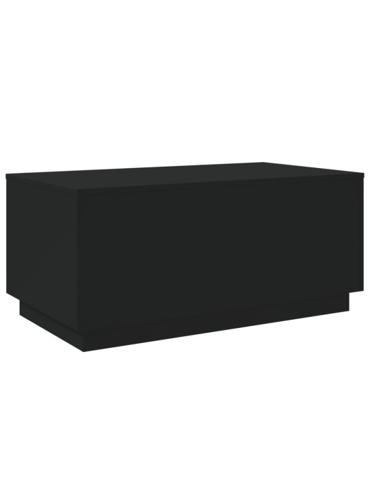 Konferenční stolek s LED osvětlením černý 90 x 50 x 40 cm