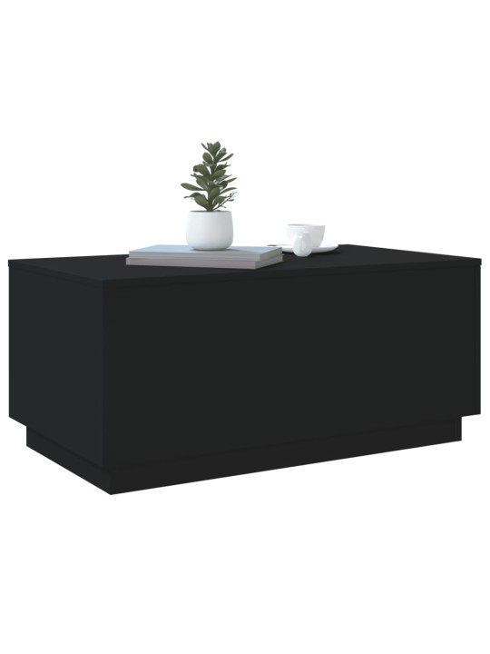 Konferenční stolek s LED osvětlením černý 90 x 50 x 40 cm