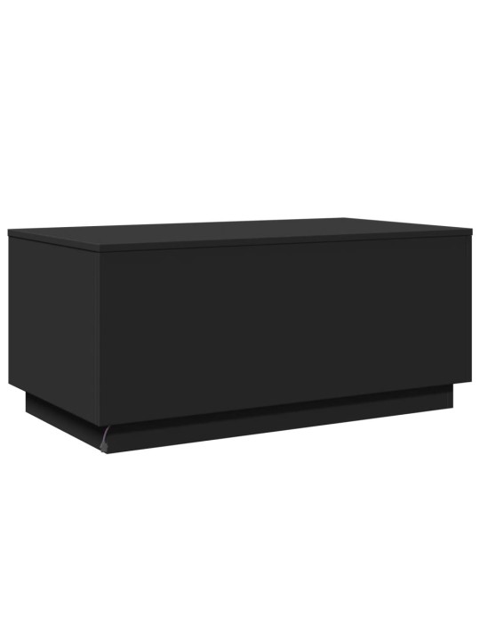 Konferenční stolek s LED osvětlením černý 90 x 50 x 40 cm