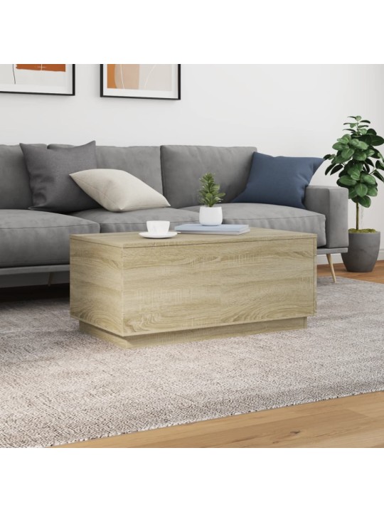 Konferenční stolek s LED osvětlením dub sonoma 90 x 50 x 40 cm