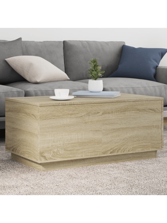 Konferenční stolek s LED osvětlením dub sonoma 90 x 50 x 40 cm