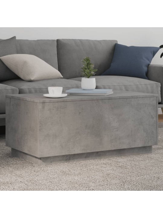 Konferenční stolek s LED osvětlením betonově šedý 90x50x40 cm