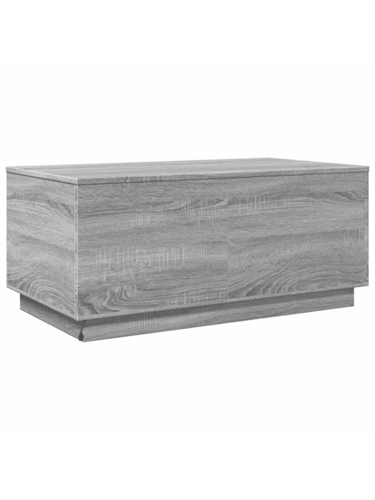 Konferenční stolek s LED osvětlením šedý sonoma 90 x 50 x 40 cm