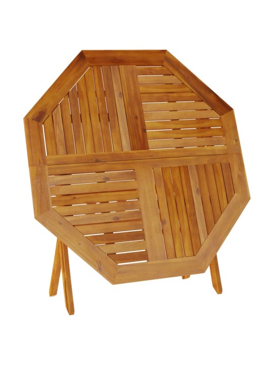 Skládací zahradní stůl Ø 110 x 75 cm masivní akáciové dřevo