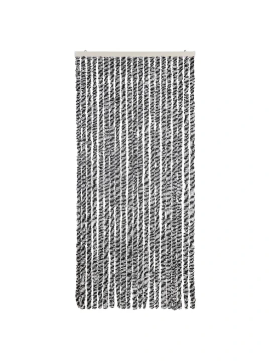 Závěs proti hmyzu černý a bílý 90 x 220 cm žinylka