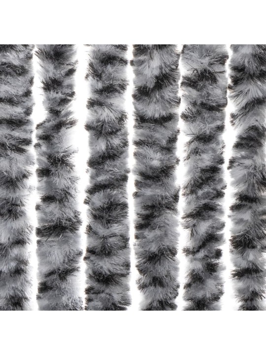 Závěs proti hmyzu černý a bílý 90 x 220 cm žinylka