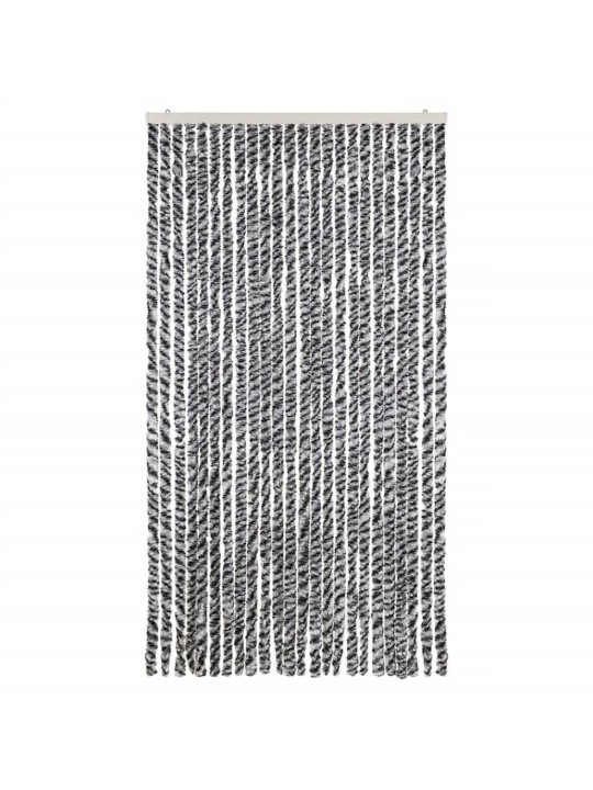 Závěs proti hmyzu šedý, černý a bílý 100 x 200 cm žinylka