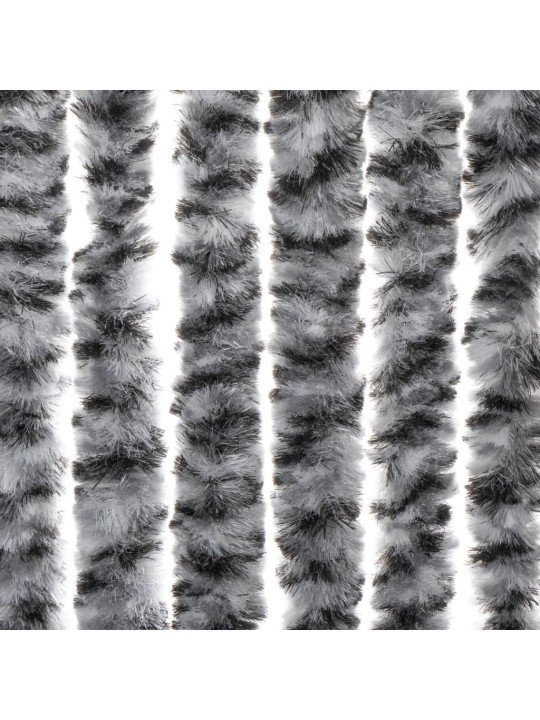 Závěs proti hmyzu šedý, černý a bílý 100 x 200 cm žinylka