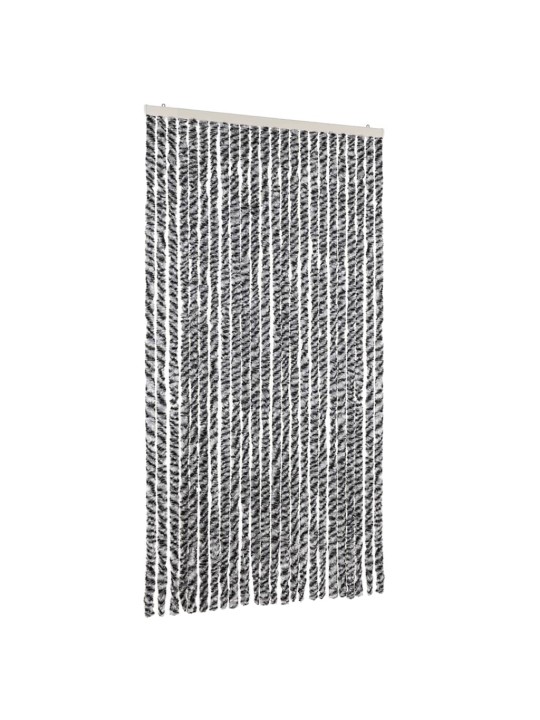 Závěs proti hmyzu černý a bílý 100 x 230 cm žinylka