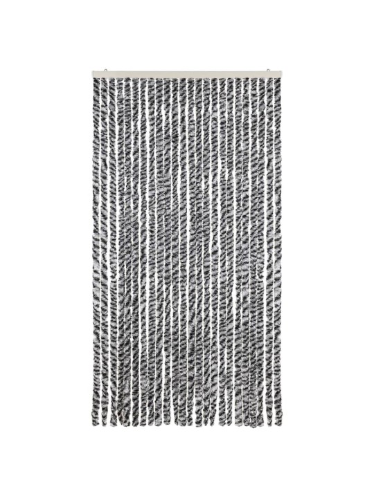 Závěs proti hmyzu černý a bílý 100 x 230 cm žinylka