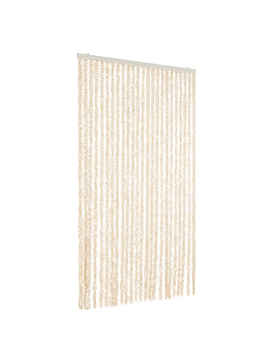 Závěs proti hmyzu béžový a bílý 100 x 230 cm žinylka