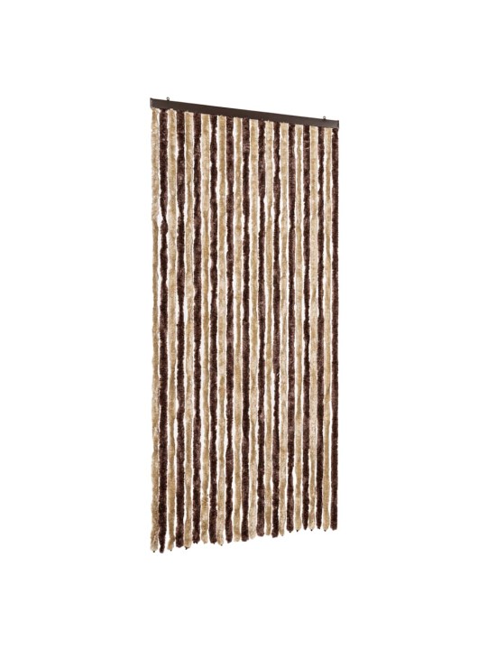 Závěs proti hmyzu béžový a světle hnědý 100 x 230 cm žinylka