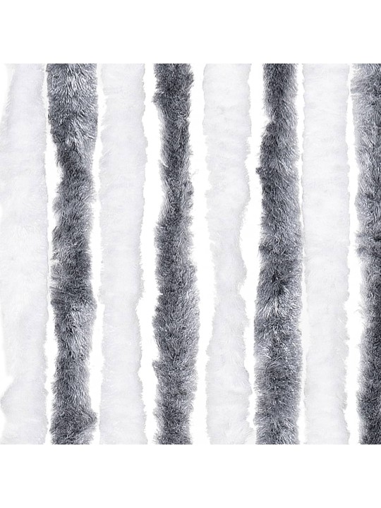 Závěs proti hmyzu šedý a bílý 100 x 200 cm žinylka