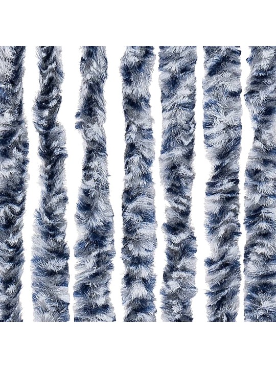 Závěs proti hmyzu modrý a bílý 100 x 200 cm žinylka