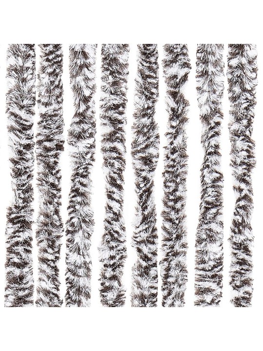Závěs proti hmyzu hnědý a béžový 100 x 200 cm žinylka