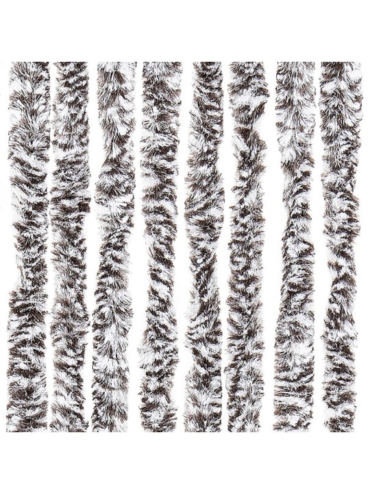 Závěs proti hmyzu hnědý a béžový 100 x 230 cm žinylka