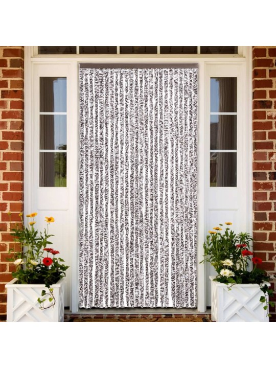 Závěs proti hmyzu hnědý a béžový 100 x 230 cm žinylka