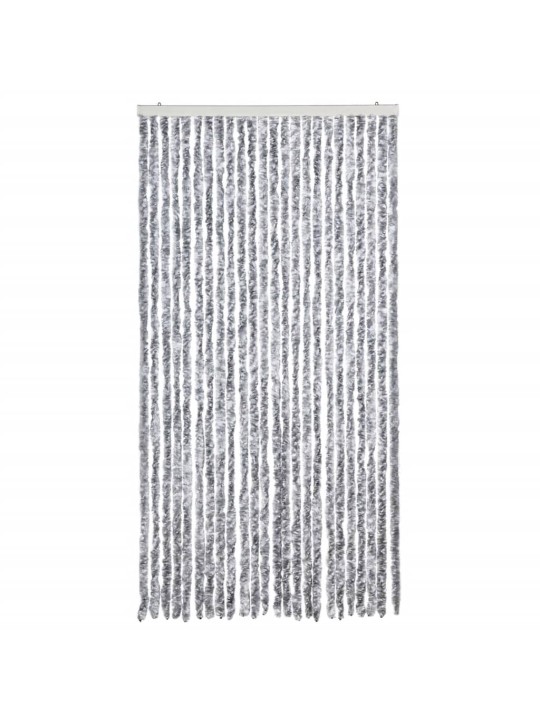 Závěs proti hmyzu bílý a šedý 100 x 230 cm žinylka