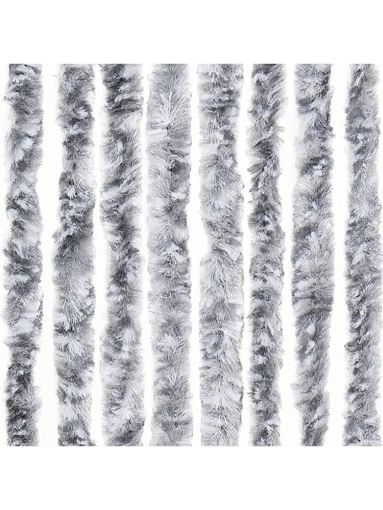 Závěs proti hmyzu bílý a šedý 100 x 230 cm žinylka
