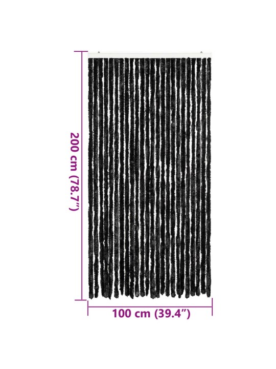 Závěs proti hmyzu antracitový 100 x 200 cm žinylka
