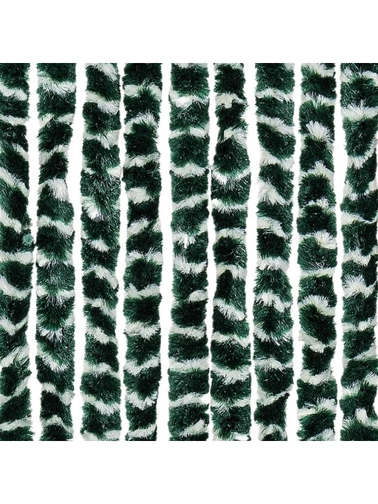 Závěs proti hmyzu zelený a bílý 90 x 200 cm žinylka