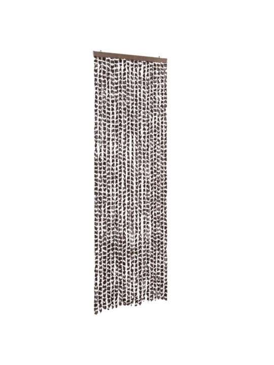 Závěs proti hmyzu hnědý a bílý 56 x 200 cm žinylka