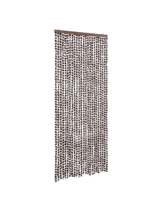 Závěs proti hmyzu hnědý a bílý 100 x 230 cm žinylka