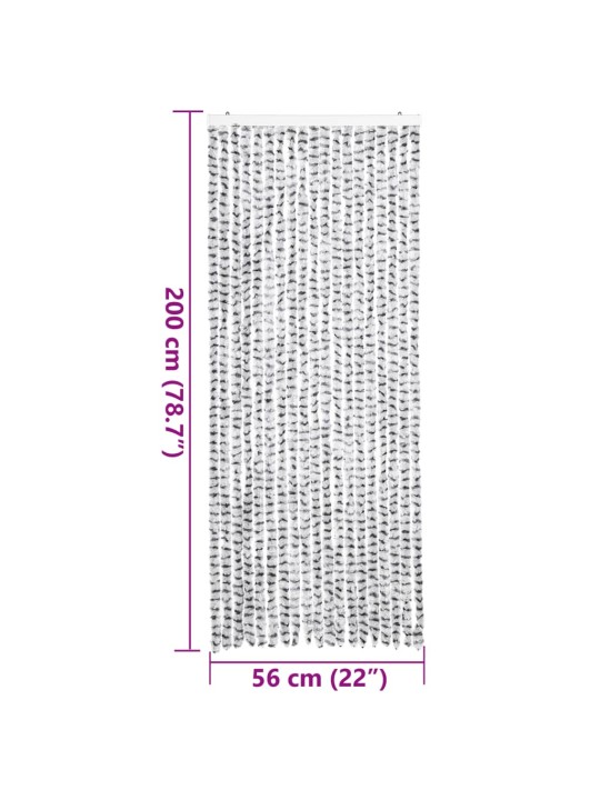 Závěs proti hmyzu světle šedý a tmavě šedý 56 x 200 cm žinylka