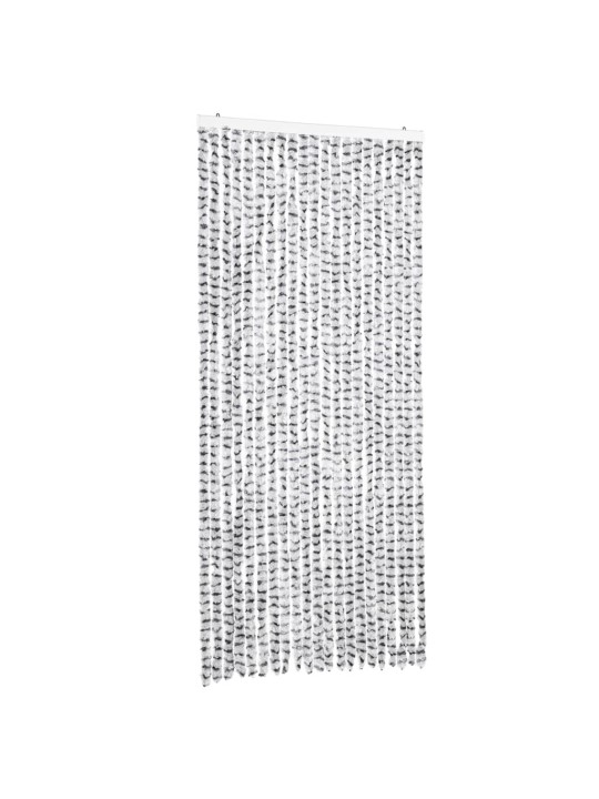 Závěs proti hmyzu světle šedý a tmavě šedý 90 x 200 cm žinylka