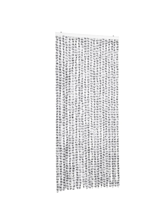 Závěs proti hmyzu světle šedý a tmavě šedý 90 x 200 cm žinylka